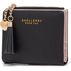 luxuskollektion Damen Geldbörse Mini Zipper schwarz