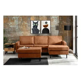Konsimo Hocker Invia Leder 93 x 48 cm Rot