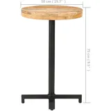 vidaXL Bistrotisch Rund Ø50x75 cm Raues Mangoholz