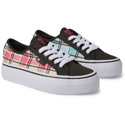 Sneaker DC SHOES "Manual Platform", Gr. 5(36), grunge plaid, Obermaterial: Textil [Baumwolle] / Futter: Textil / Außensohle: Gummi, Schuhe