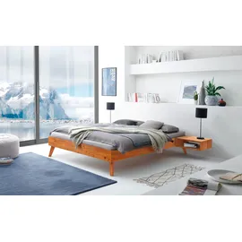 Hasena Massivholzbett Calvari 90 x 200 cm Holz Braun Wildeiche