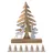 amagohome Weihnachtsbaum mit Hirsch u. Engel 20 x 27 cm Braun/Silberfarben