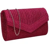 Swankyswans Ruth Clutch Bag Leder Fuchsia