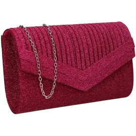 Swankyswans Ruth Clutch Bag Leder Fuchsia