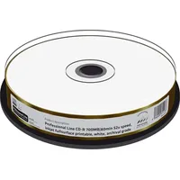 MediaRange Professional Line CD-R 700Mb|80Min 52-fache Schreibgeschwindigkeit, vollflächig bedruckbar (Tintenstrahldrucker), Weiß, zur Langzeitarchivierung, 10er Cake, MRPL511
