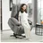Homcom Fernsehsessel mit Aufstehhilfe Chenille 90 x 102 x 97 cm Dunkelgrau elektrisch mit Fernbedienung