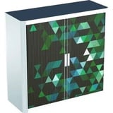 Rollladenschrank easyoffice BxTxH 86x37,5x104cm Motiv geometrisch 4