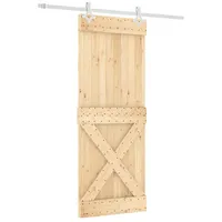 vidaXL Schiebetür rechts 80 x 210 cm Braun/Weiß