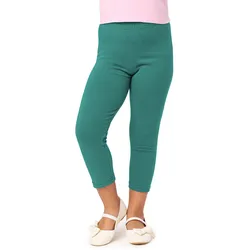 Mädchen Capri Leggings aus Baumwolle MS10-226 - Dunkeltürkis - 152