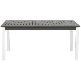 Beliani Gartenmöbel Set Weiß Dunkelgrau 8-Sitzer Terrasse Outdoor Modern - Grau/Weiß