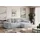 altdecor Ecksofa Cord 4-Sitzer Grau