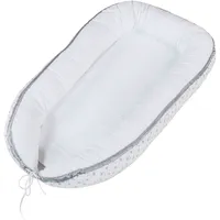 babybay Kuschelnest, weiß Sterne perlgrau