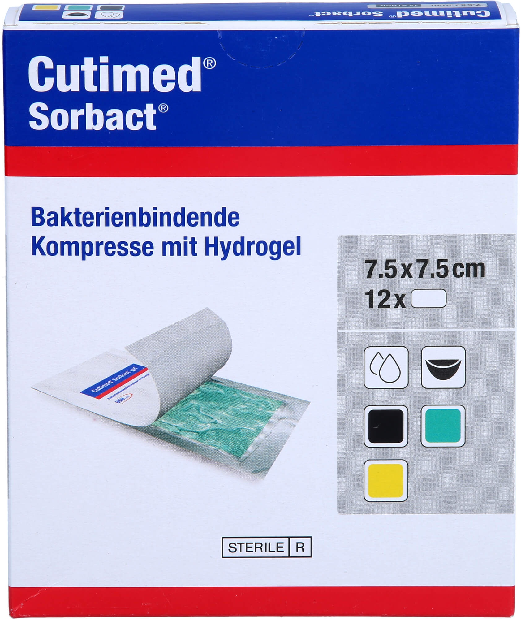 Cutimed 7.5x7.5cm Sorbact Gel 12 ST