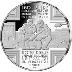 10-Euro-Silber-Gedenkmünze "150 Jahre Rotes Kreuz"!