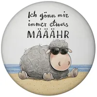 Speecheese Schaf Magnet mit Flaschenöffner rund mit Spruch Ich