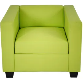 MCW Sessel Lille Kunstleder 86 x 70 x 75 cm hellgrün mit Rollen