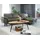 FineBuy Couchtisch oval Braun Akazie 110 x 45 cm