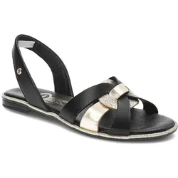 Schwarze Sandalen Lemar Flache Schuhe, 36