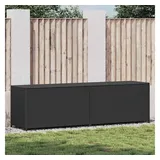 furnicato Gartenbox Poly Rattan 200x50x60 cm Schwarz