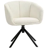 Homcom Sessel Loungesessel mit Armlehne, Leinenoptik, Esszimmerstuhl drehbar, Drehsessel mit Metallbeine, Küchenstuhl, für Wohnzimmer, Küche,