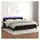 vidaXL Boxspringbett mit Matratze & LED Schwarz 200x200 cm Samt