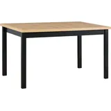 Ausziehbarer Esstisch Alba 1, schwarz artisan Laminat, 120-150x80 cm, 32 mm Platte - Braun/Schwarz