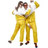 korifejus Bier Anzug 80er Jahre - Retro Kostüm Trainingsanzug, Herren Jogginganzug für Oktoberfest, Motto Party, Fasching, Karneval, Vintage Party-Outfit, Spaß Verkleidung (L/XL) - L-XL