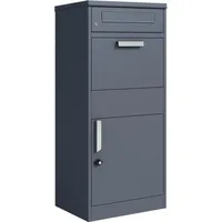 Estexo Premium Standbriefkasten Anthrazit inkl. Zeitungsfach