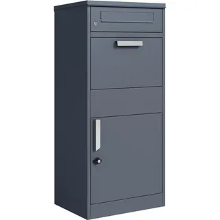 Estexo Premium Standbriefkasten Anthrazit inkl. Zeitungsfach