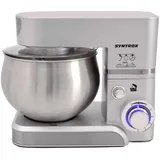 Syntrox Küchenmaschine & Knetmaschine Silber Basic 5 Liter, Stabile rutschfeste Gummifüße, Hochwertiges Design, Multifunktionale Küchenmaschine