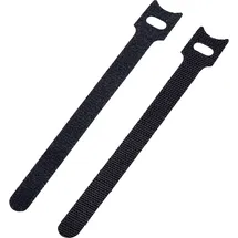 BASETECH STD-150 Klettkabelbinder zum Bündeln Haft- und Flauschteil (L x B) 150 mm x 13 mm Schwarz 10 St.