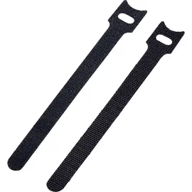 BASETECH STD-150 Klettkabelbinder zum Bündeln Haft- und Flauschteil (L x B) 150 mm x 13 mm Schwarz 10 St.