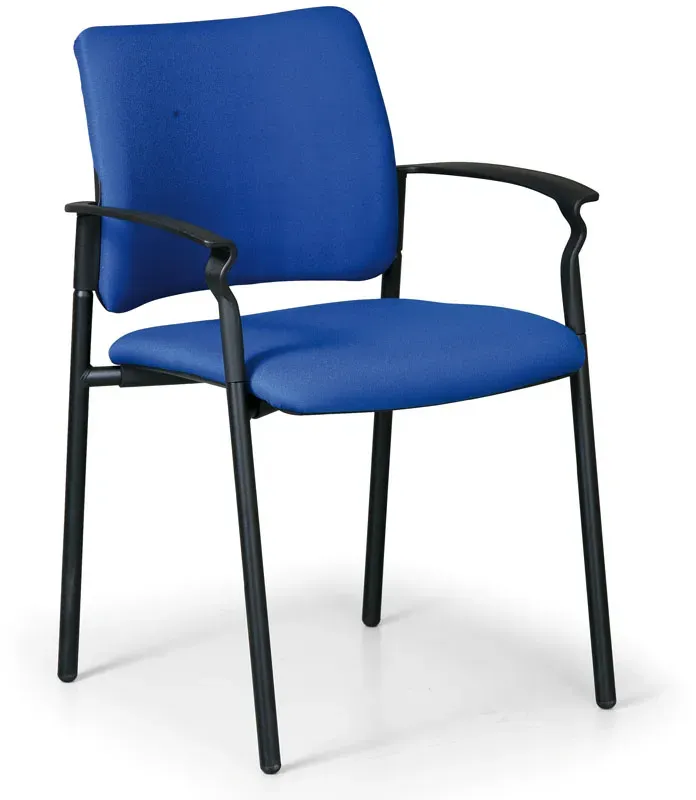 Konferenzstuhl ROCKET mit Armlehnen, blau