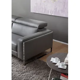 Calia Italia Ecksofa CALIA ITALIA "Pier, Design und erstklassiger Sitzkomfort im Einklang, L-Form", grau (grigio), B:290cm H:78cm T:227cm, Sofas, Ecksofa, mit elektrischer Relaxfunktion, in hochwertigem Lederbezug