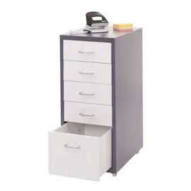 Mendler Boston Rollcontainer 69x28x41 cm dunkelgrau