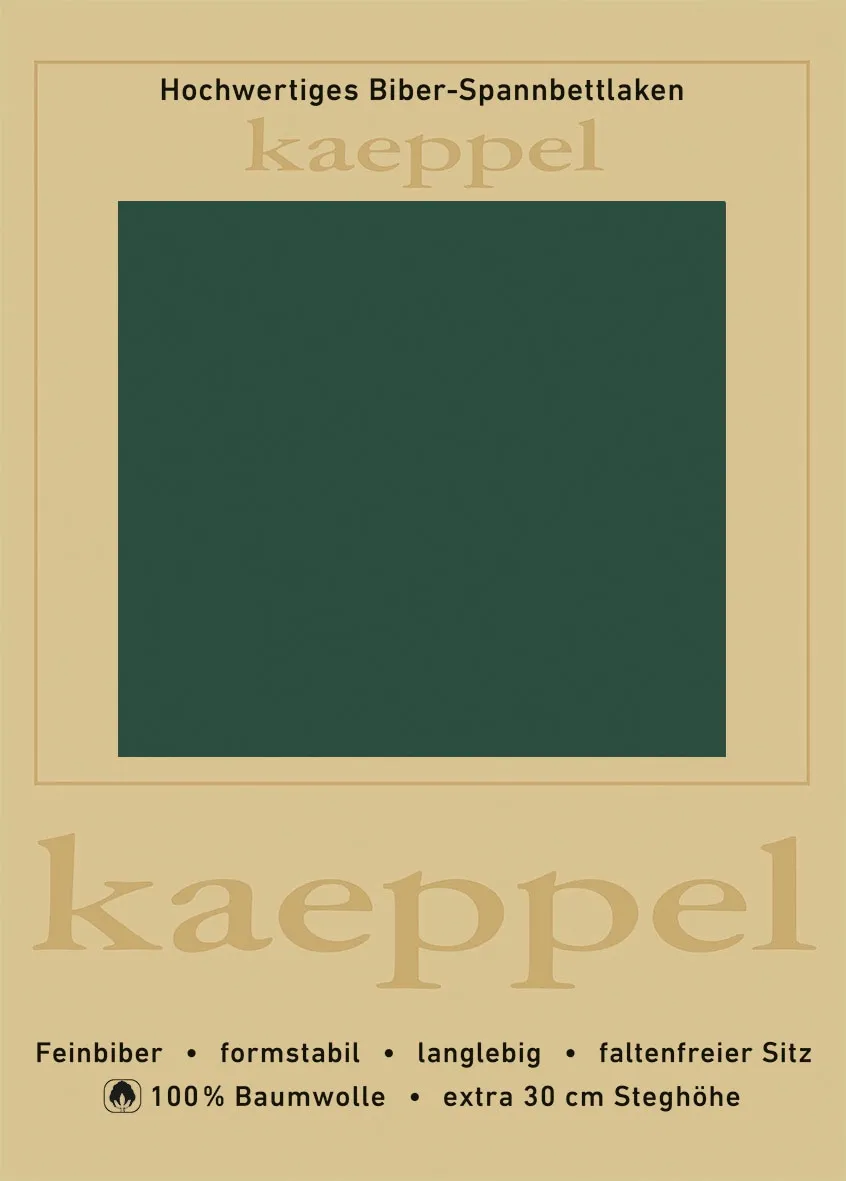 Kaeppel Spannbettlaken »Spannbettlaken Biber«, 100% Baumwolle, kuschelig weich ideal für Winter Kaeppel grün B/L: 90-100 cm x 200 cm