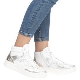 REMONTE Damen D0J70 Sneaker High, Weiss 82, 38 EU