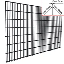 FA-Bausysteme Doppelstabmattenzaun 250 x 183 cm Moos