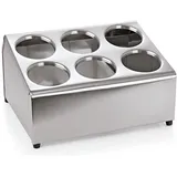 ich-zapfe Besteckbehälter, Besteckbehälter Gastro für 6 Besteckköcher,