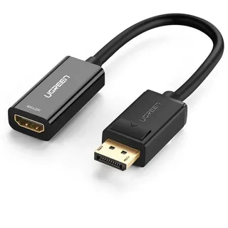 UGREEN Kabel von DisplayPort auf HDMI (weiblich) (unidirektional) 1080P 60Hz 12bit Schwarz (40362)