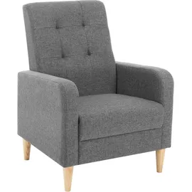 Woltu Ohrensessel grau 1-St 70 x 100 x 80 cm modern
