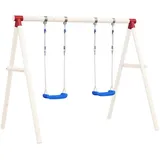 vidaXL Spielturm mit Schaukelsitzen Blau