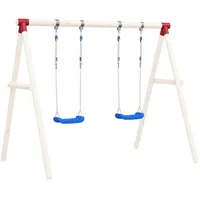 vidaXL Spielturm mit Schaukelsitzen Blau