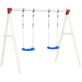 vidaXL Spielturm mit Schaukelsitzen Blau