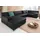 DOMO collection Wohnlandschaft Kunstleder U-Form 3-Sitzer Schwarz