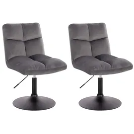 Home Deluxe Pokerstuhl drehbar, 2er Set ACE - versch. Sets - Samt Hellgrau-