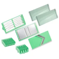 Genius Genius Nicer Dicer Exclusive Zubehör-Set 5-tlg., Tomaten-Gemüse-Schneider mit Schutzabdeckung, Gemüsereib Einsatz für Julienne