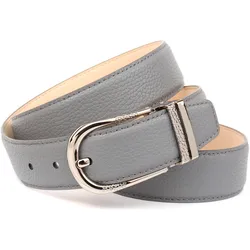Ledergürtel ANTHONI CROWN, Damen, Gr. 110, grau, Rindsleder, casual, Gürtel