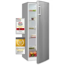 Exquisit KS320-V-H-040E Kühlschrank (242 l, 1426 mm hoch, Inoxlook)