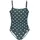 LASCANA Badeanzug Damen Dunkelgrün/Creme 48 Cup E
